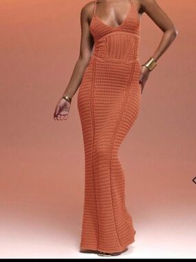 MUSERA Crochet Spaghetti Maxi Dress sz XL